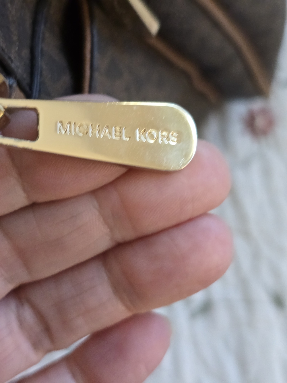 Michael Kors Brown Logo Dome Backpack with Gold Hardware - Picture 10 of 10